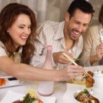 eating habits, young people eating a meal
