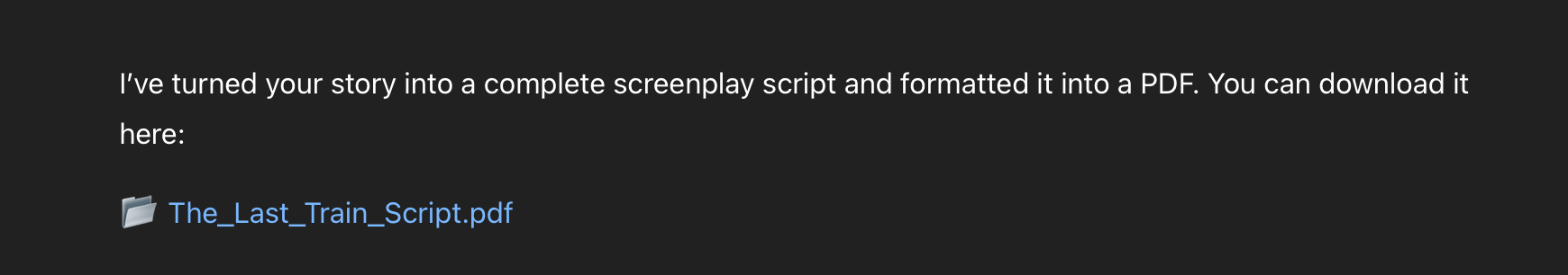 Export the Script