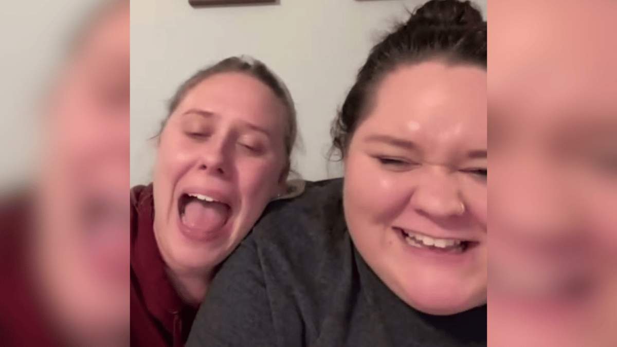 Jess, the deaf sister, and Ashley, showing the world how Jess learns how to pronounce new words.