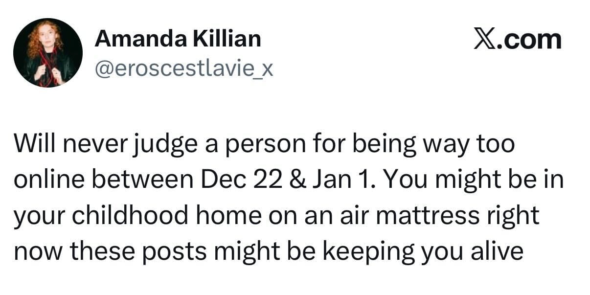 short squeez never judge a person for being online between dec 22 and Jan1 meme