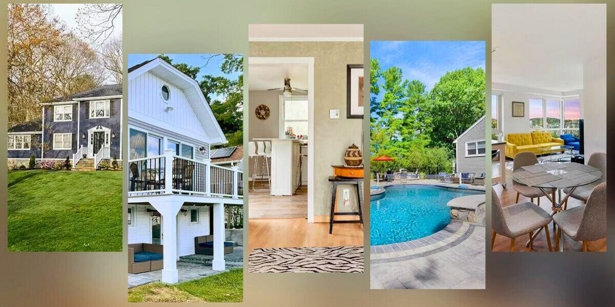 collage of Airbnb's near Boston