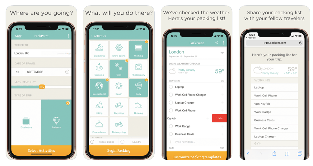 packing for a trip can be a daunting task, but with PackPoint, it's a breeze! This app takes the stress out of packing by creating a customized packing list based on your destination, length of stay, and planned activities
