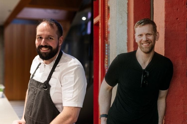 L'Abattoir Chef Jasper Cruickshank left, Ugly Duckling Chef Corbin Mathany right