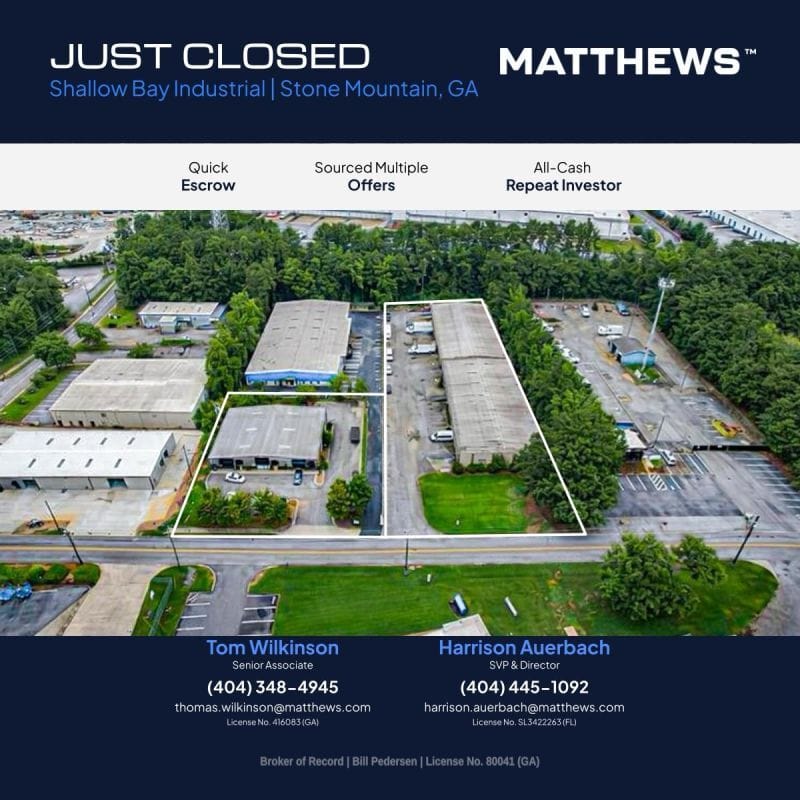 Matthews sells Atlanta shallow bay
