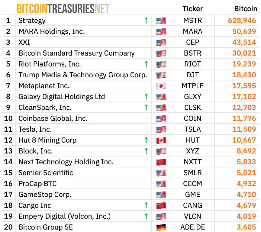 Leaderboard snapshot