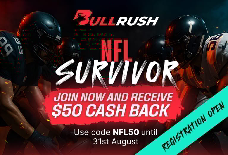Join the $100K NFL Survivor contest before Aug 31 and get $50 back instantly with code NFL50. 20 weeks of picks. $10K weekly prizes. $50K grand prize. Don’t miss it.