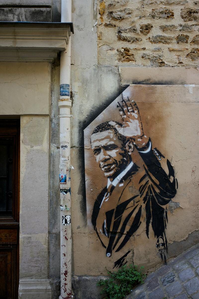 Obama wall mural