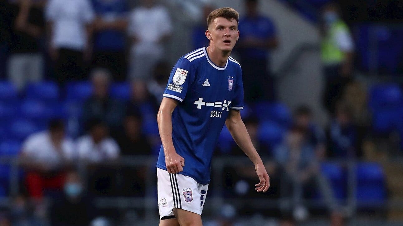 Bailey Clements playing for Ipswich