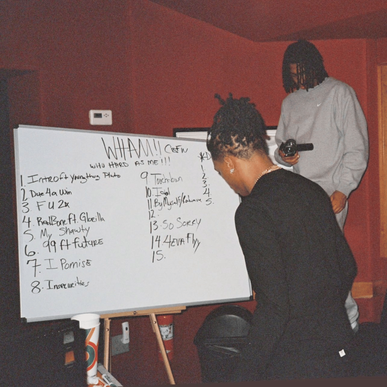 Lil Baby whiteboard tracklist