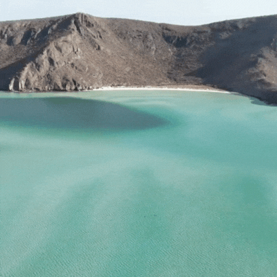 La Paz beach in Mexico aerial shot