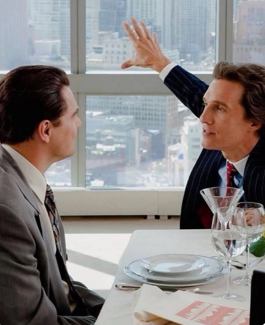 Matthew McConaughey Explaining Something to Leo