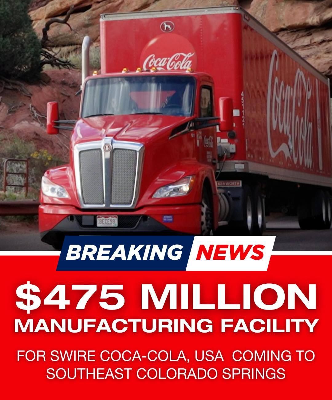 New Facility, New Jobs for COS! Swire Coca-Cola Is Coming