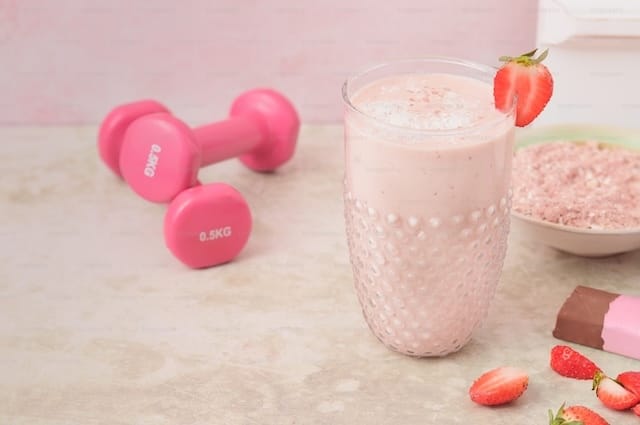 Strawberry protein shake