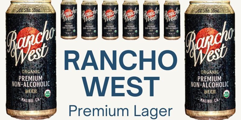 Rancho West Premium Lager non-alcoholic USDA organic beer from California