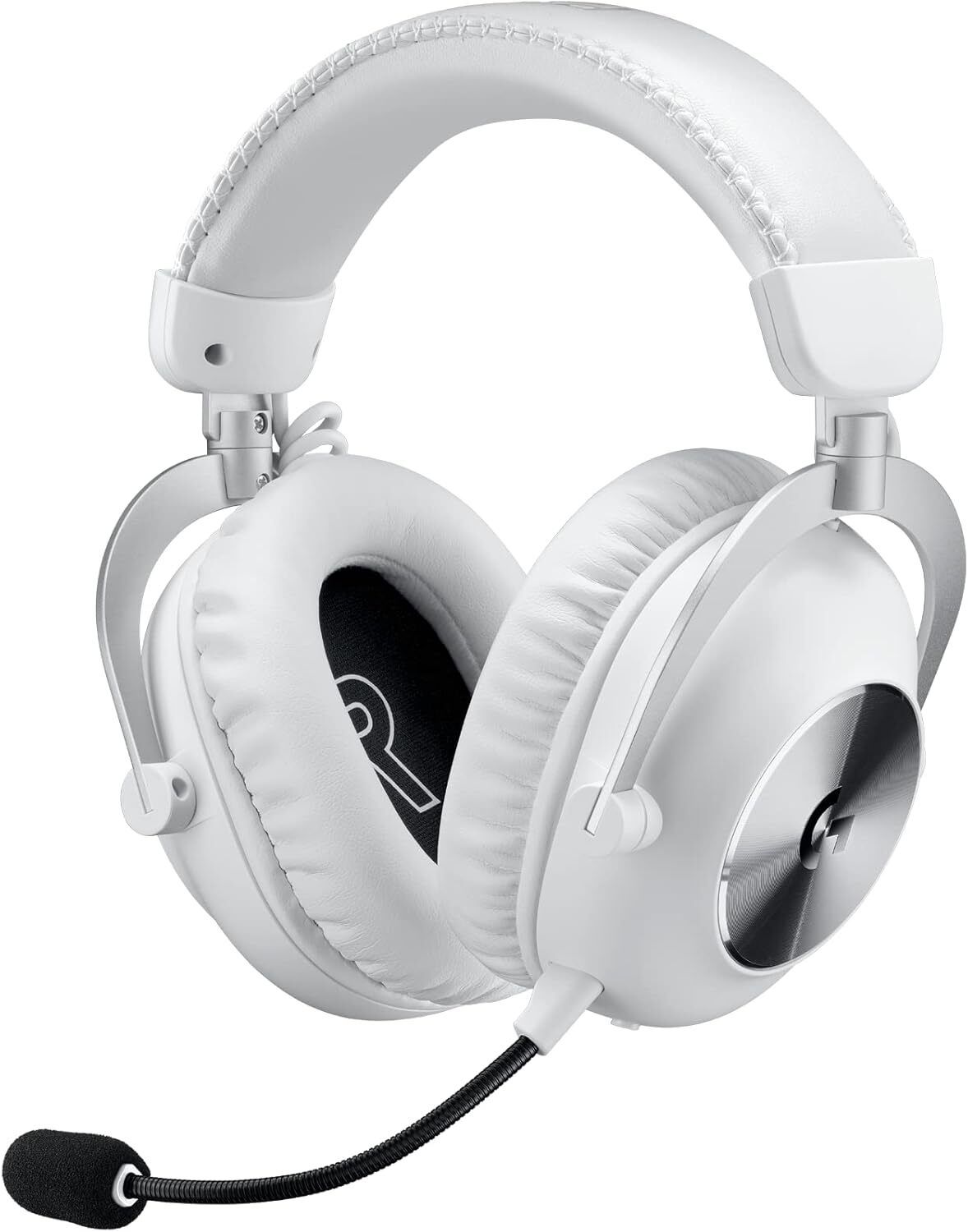 Logitech G Pro X 2 Lightspeed – The Versatile Performer A wireless gaming headset featuring graphene drivers and swappable earpads, placed next to a multi-genre gaming desk setup.