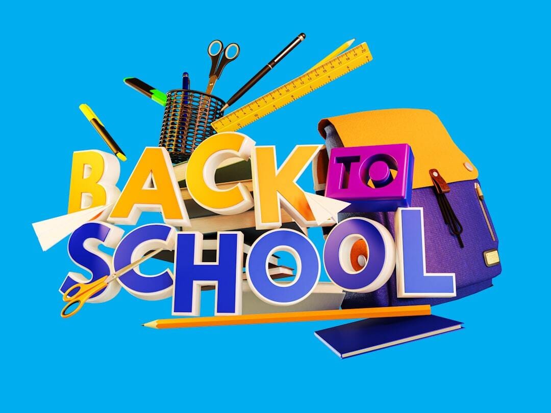Back to School 3D Render Text