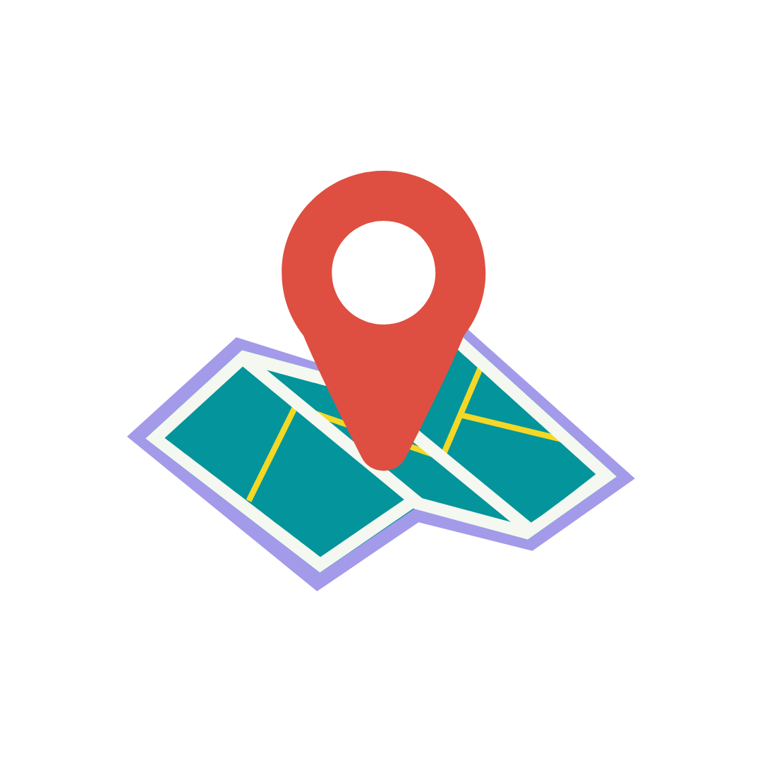 Map with a location emoji