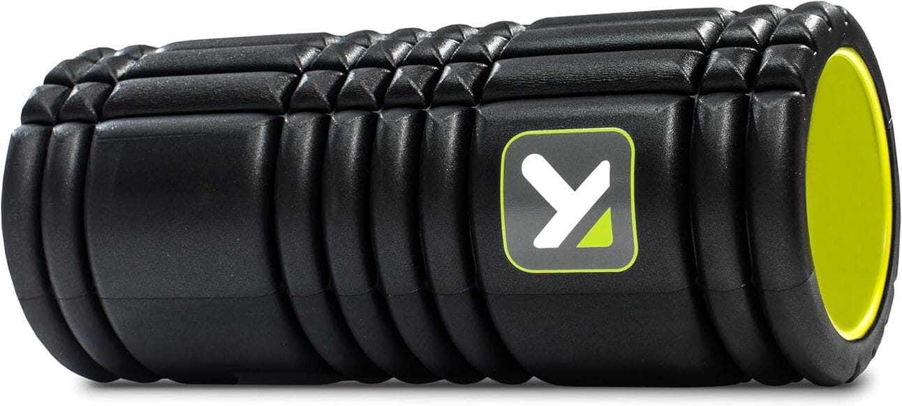Compact Foam Roller – Travel-sized foam roller for muscle recovery, targeting tight hamstrings, backs, or legs after workouts or long workdays.