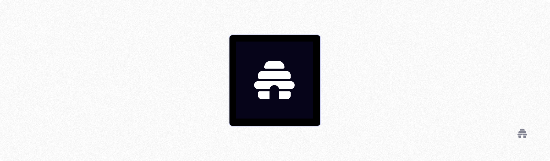 beehiiv logo centered on a dark square background, representing the platform creators use to sell products and keep full revenue.