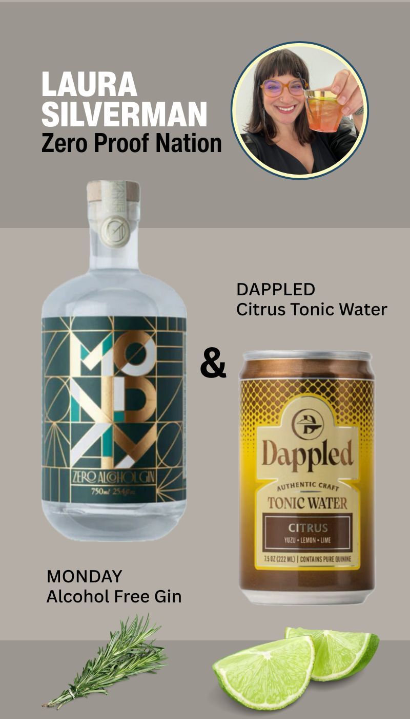 Non-alcoholic Gin & Tonic cocktail featuring Monday Alcohol Free Gin