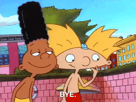 Hey Arnold bye GIF