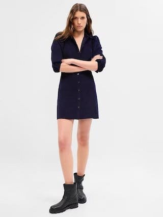 Click for more info about Puff Sleeve Corduroy Mini Dress