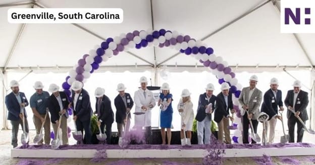Novant Health breaks ground on its first medical campus in the Upstate of South Carolina, located on Patewood Drive in Greenville.