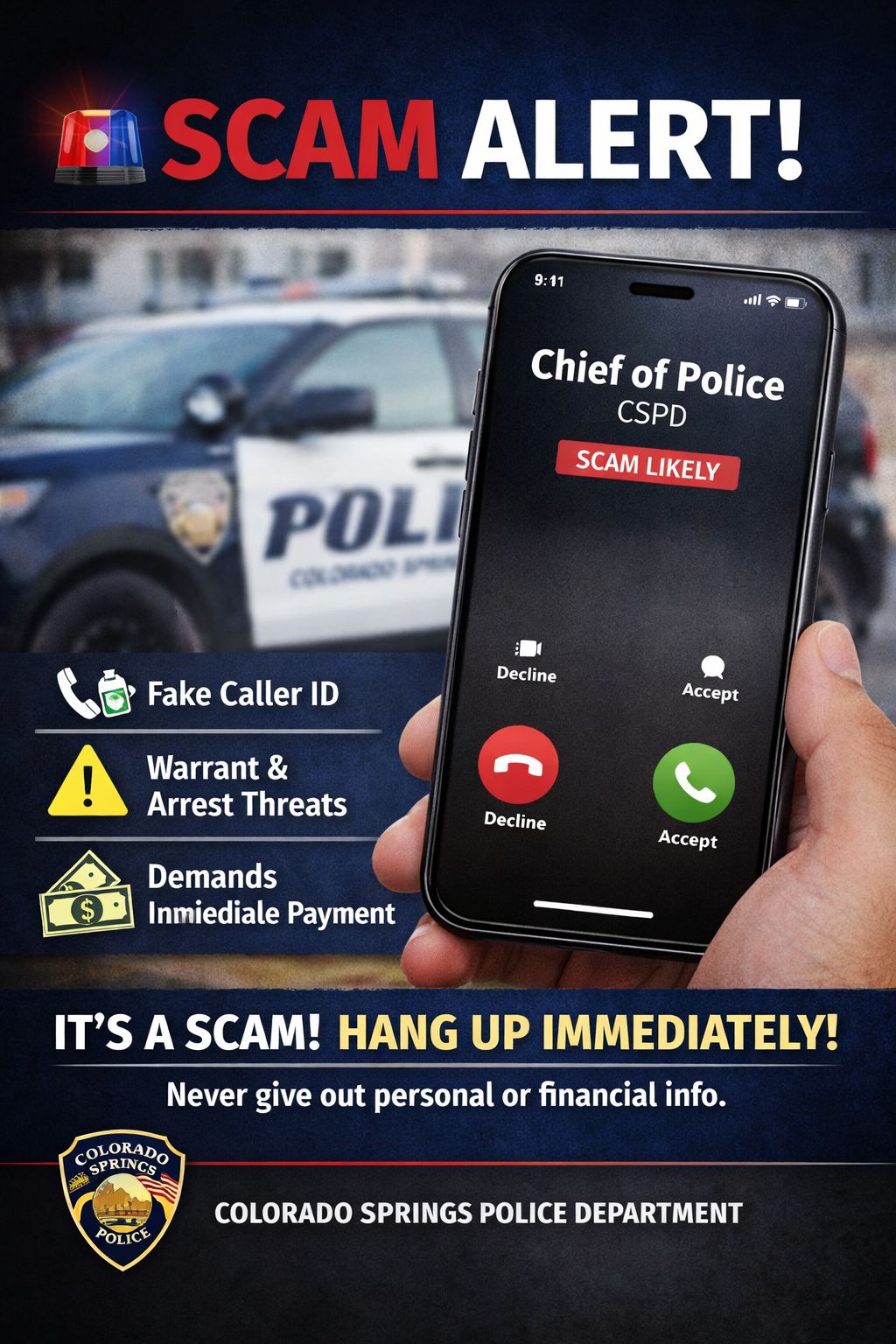 CSPD Warns of Phone Scam