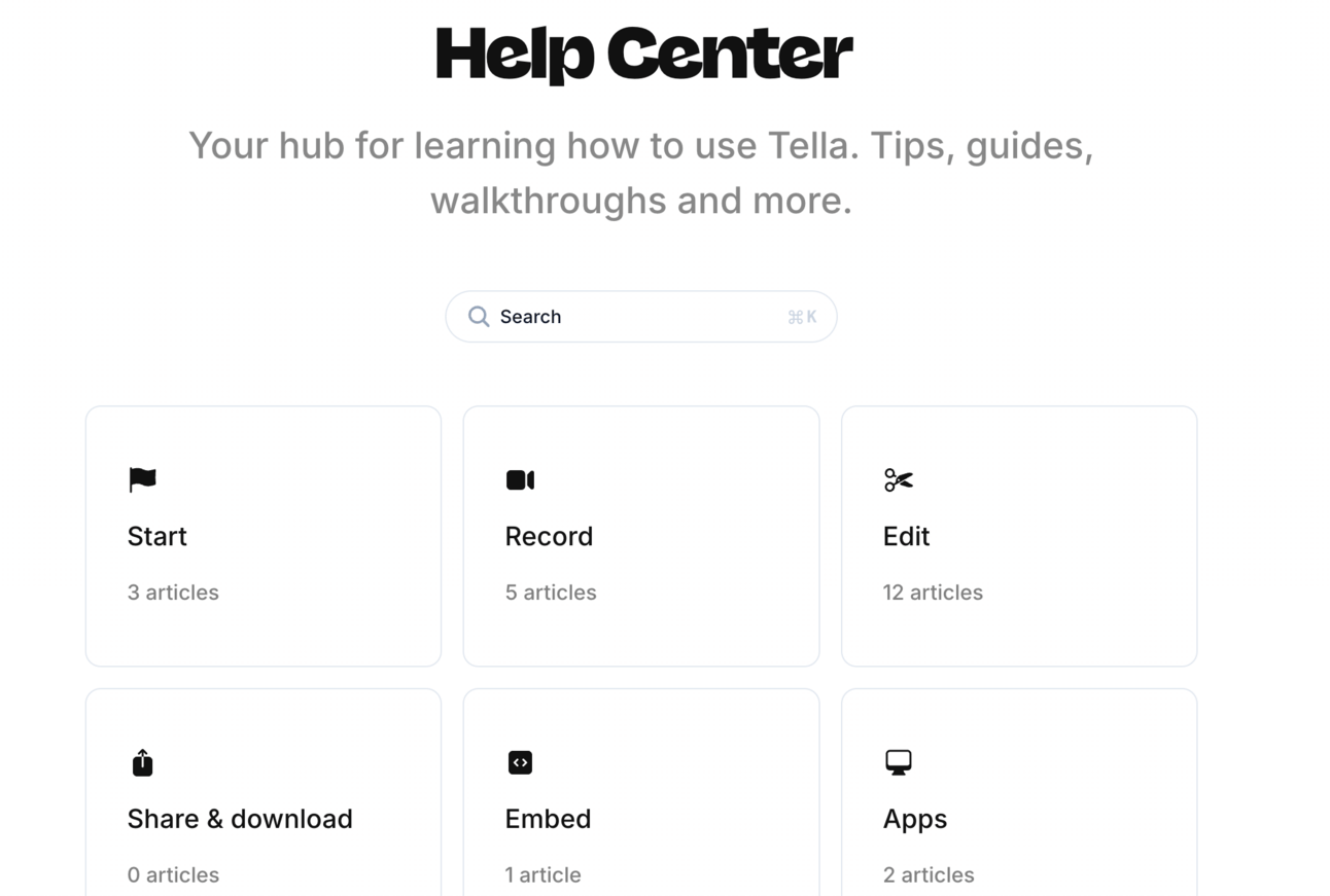 tella.tv help center