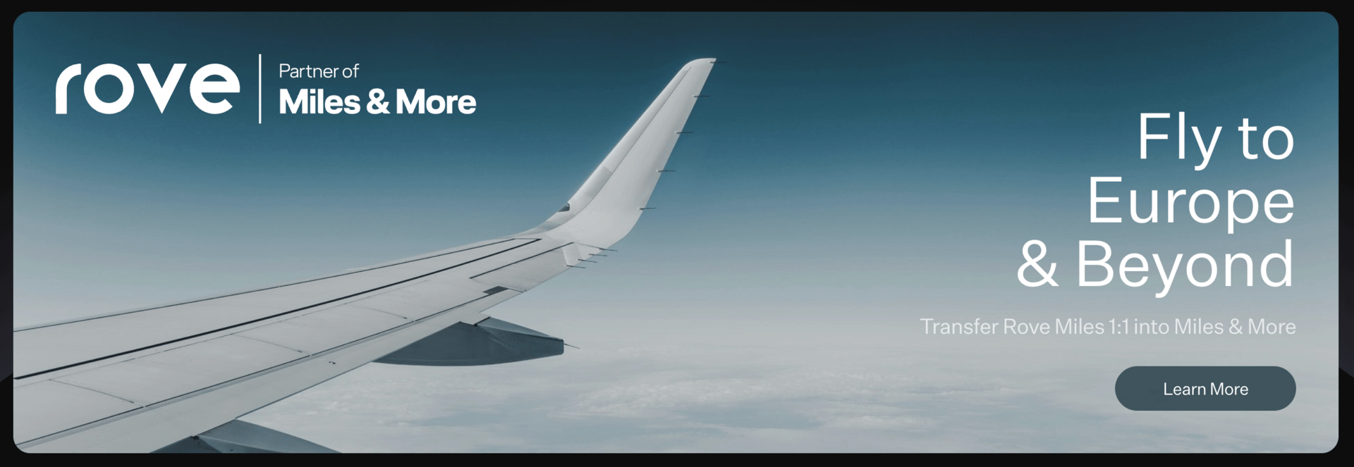 Transfer Rove miles to Lufthansa at a 1:1 ratio