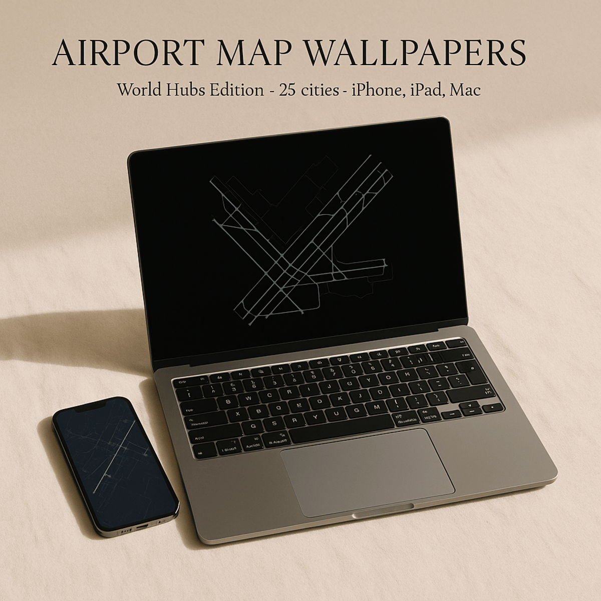 Airport Map Wallpapers - World Hubs Edition