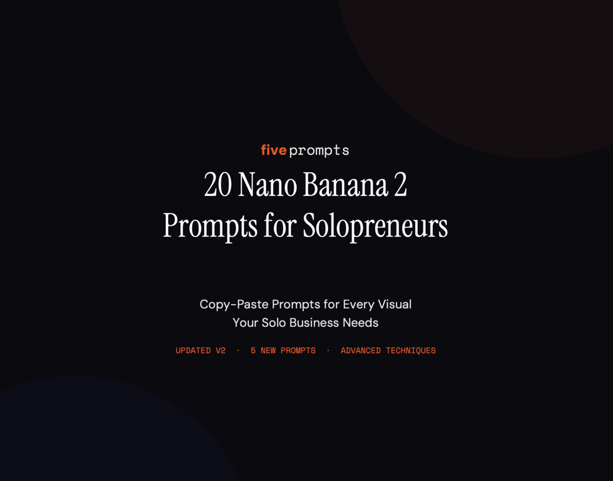 20 Nano Banana 2 Prompts for Solopreneurs