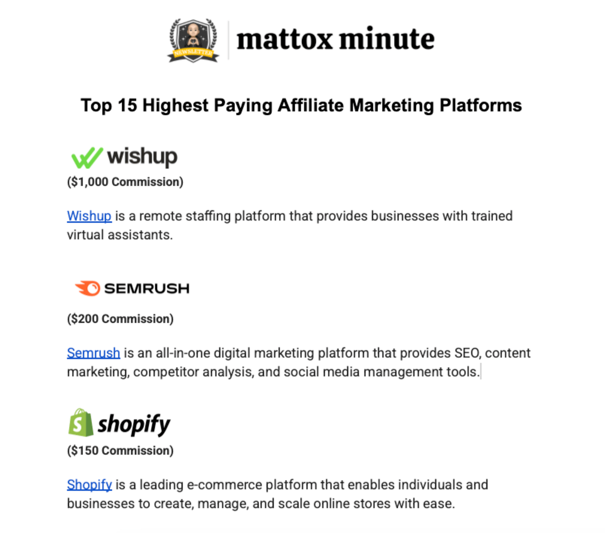 Affiliate Marketing Cheat Sheet