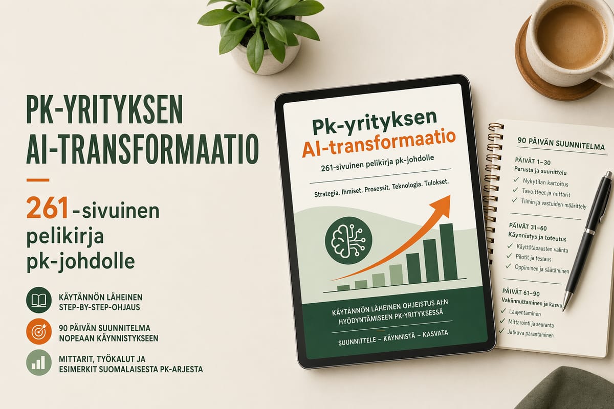 Pk-yrityksen AI-transformaatio: 90 päivän pelikirja johdolle ja yrittäjälle
