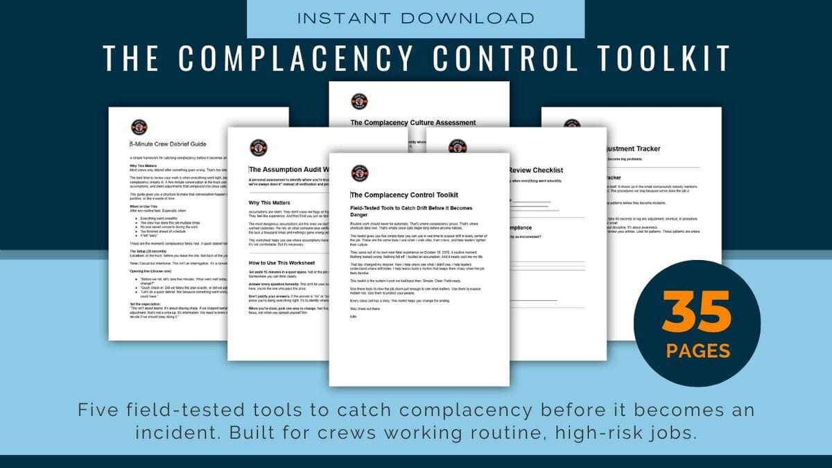 The Complacency Control Toolkit