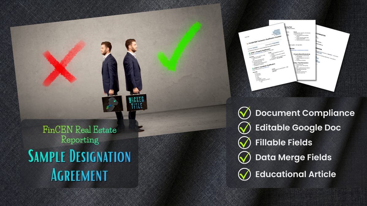 FinCEN Sample Designation Agreement