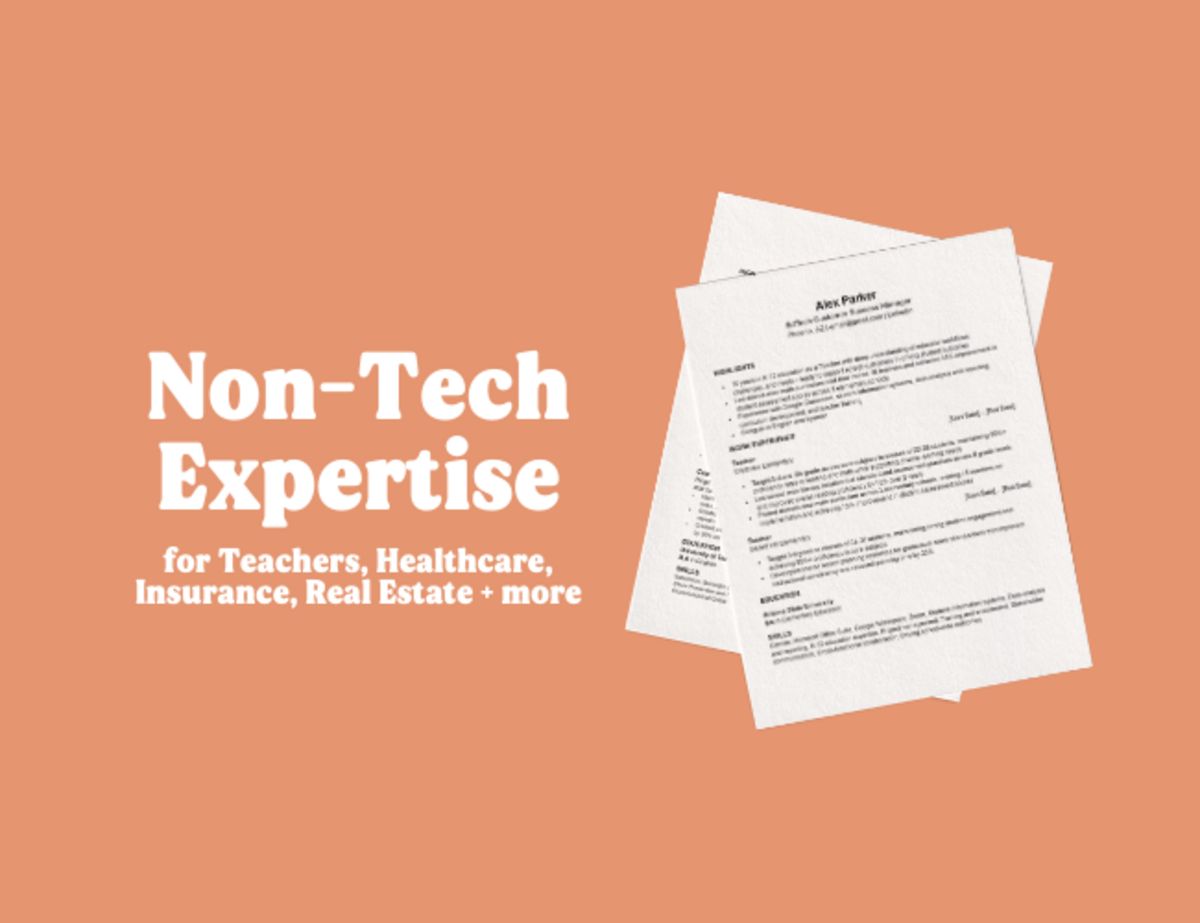 Non-Tech Expertise Resume Template