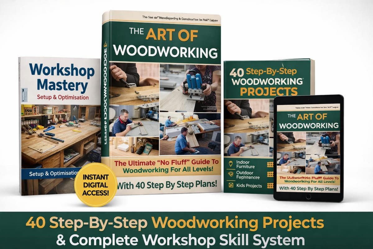 40 Step-By-Step Woodworking Plans + Complete Workshop Mastery System