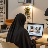 the قلب letter logo