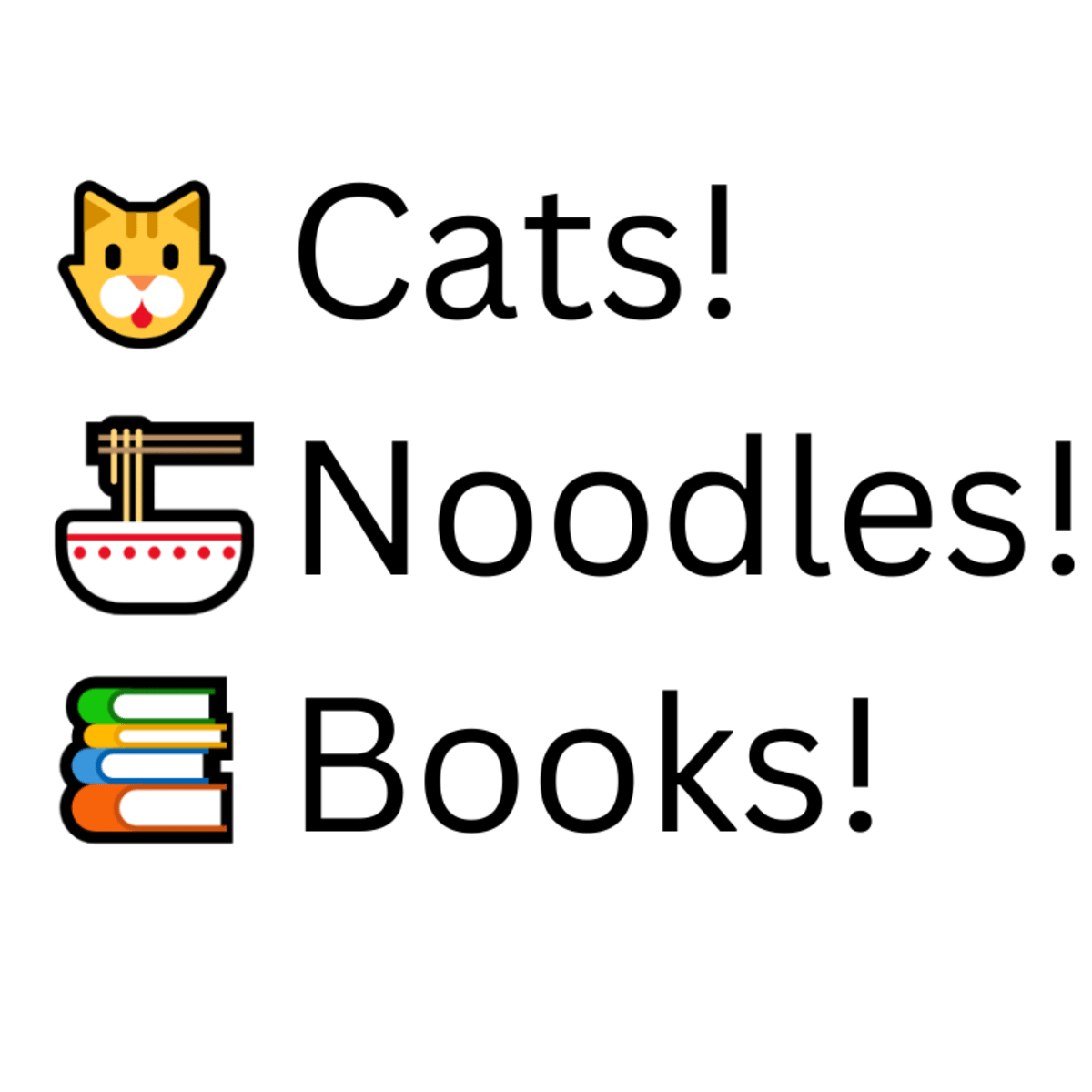 Cats! Noodles! Books!