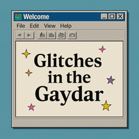 Glitches in the Gaydar logo