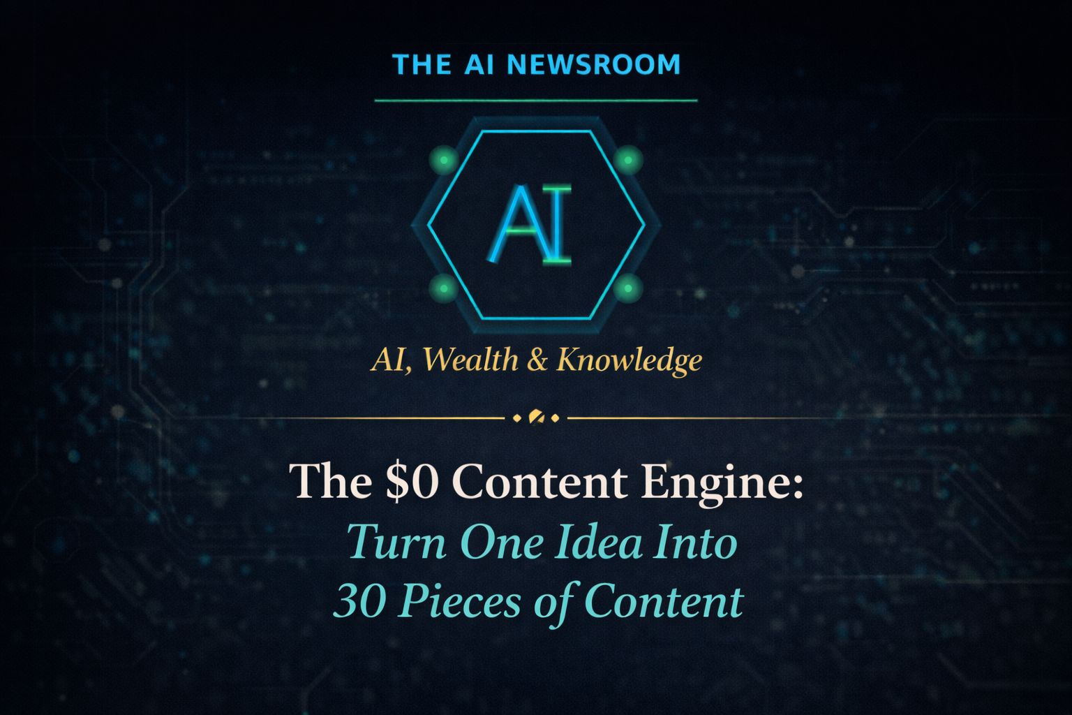 The $0 Content Engine: How to Turn One Idea Into 30 Pieces of Content Using AI
