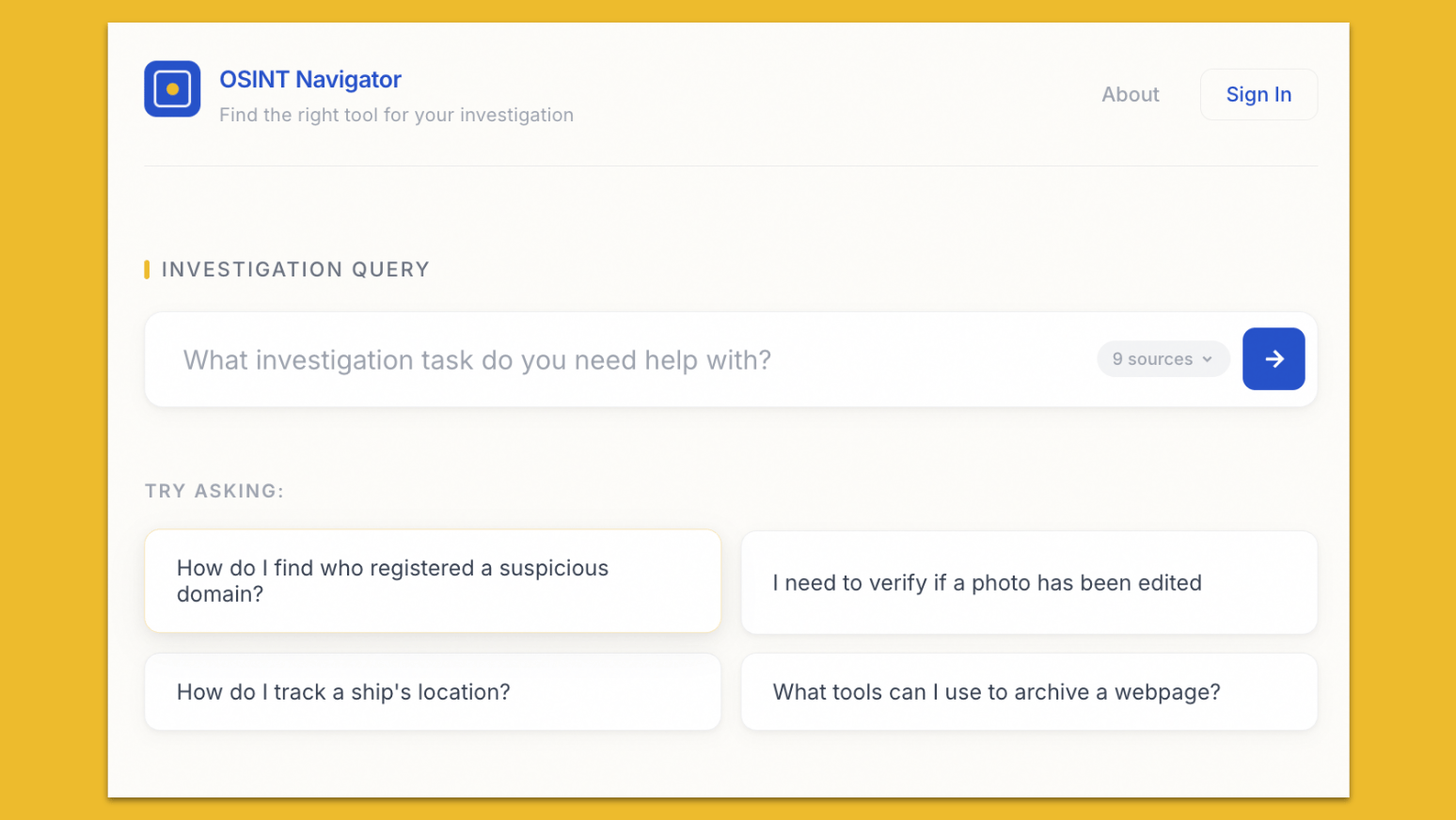 Welcome to the OSINT Navigator private beta
