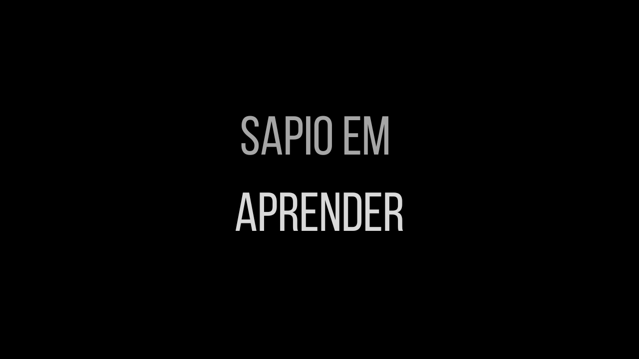 Sapio em "Aprender"