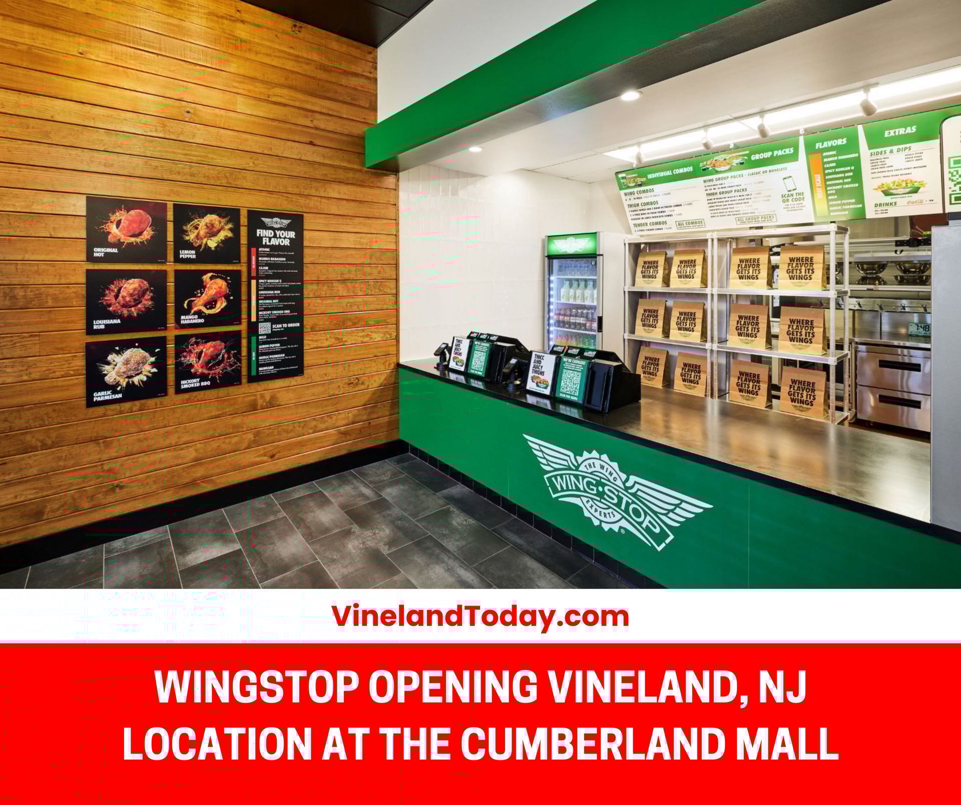 Wingstop Opening Vineland, NJ Location at Cumberland Mall