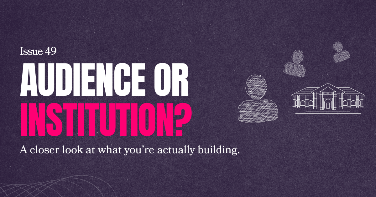 Audience or Institution?