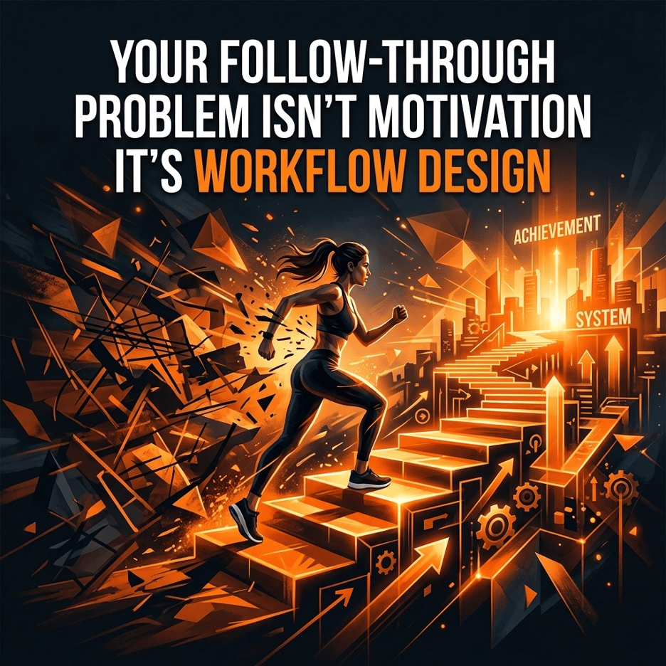 Your Follow-Through Problem Isn’t Motivation, It’s Workflow Design