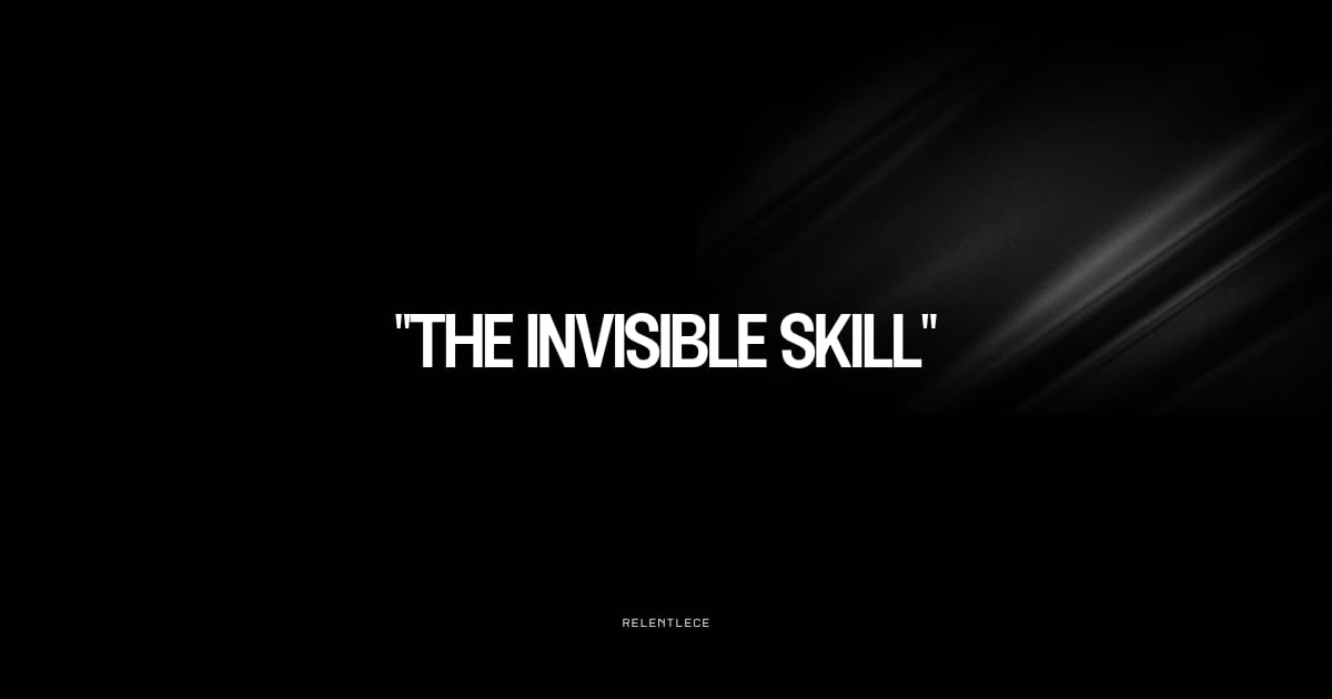 Nobody taught me this. Cost me 2 years.