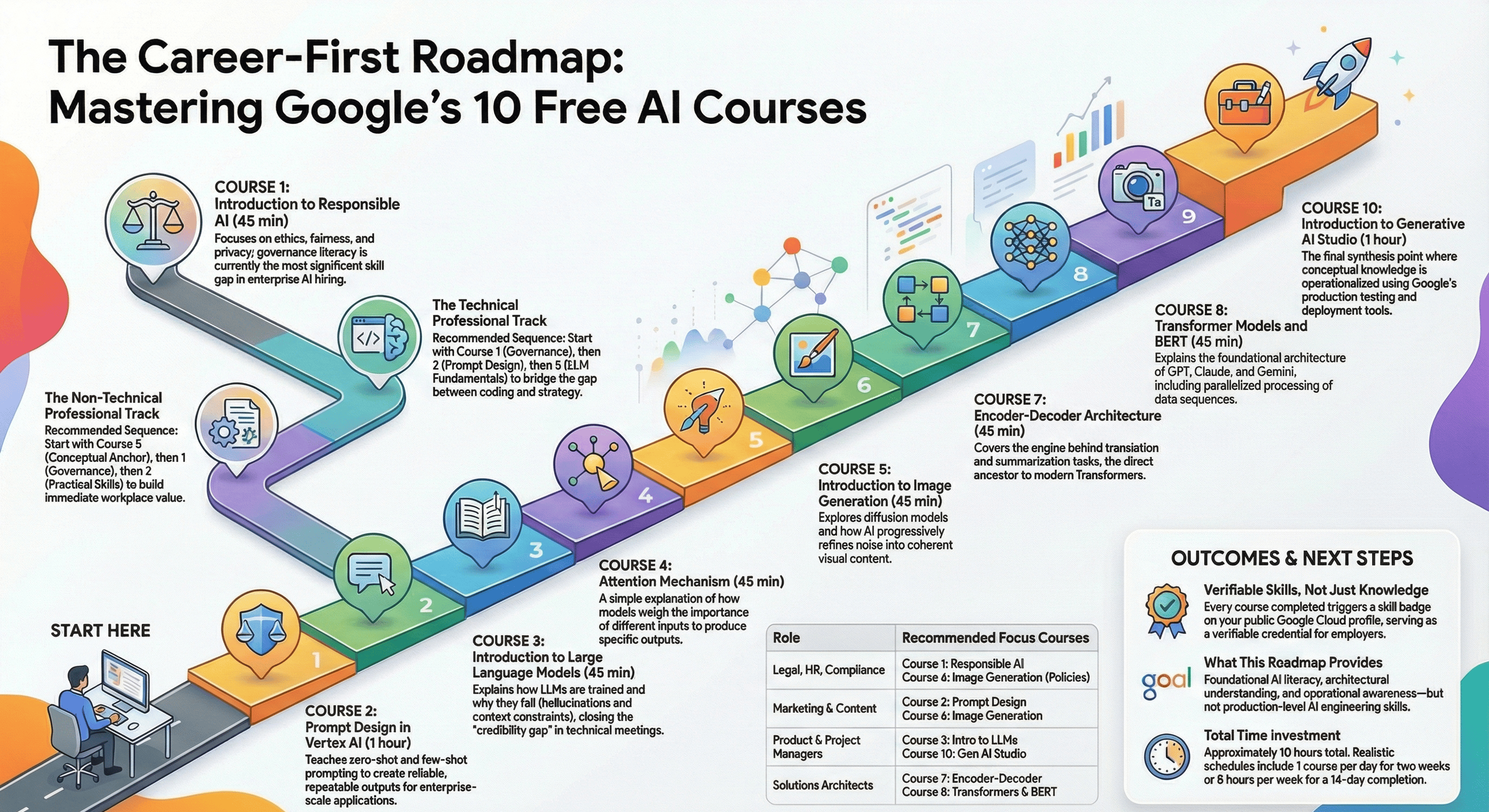 Google's 10 Free AI Courses: The Career-First Order Explained