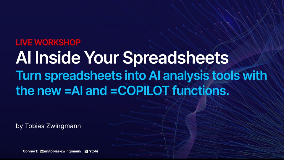 Workshop: AI Inside Your Spreadsheets